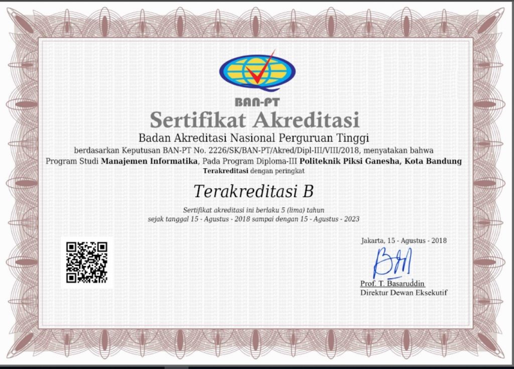 2011 sertifikat akreditasi s1 pgsd universitas terbuka Akreditasi Universitas